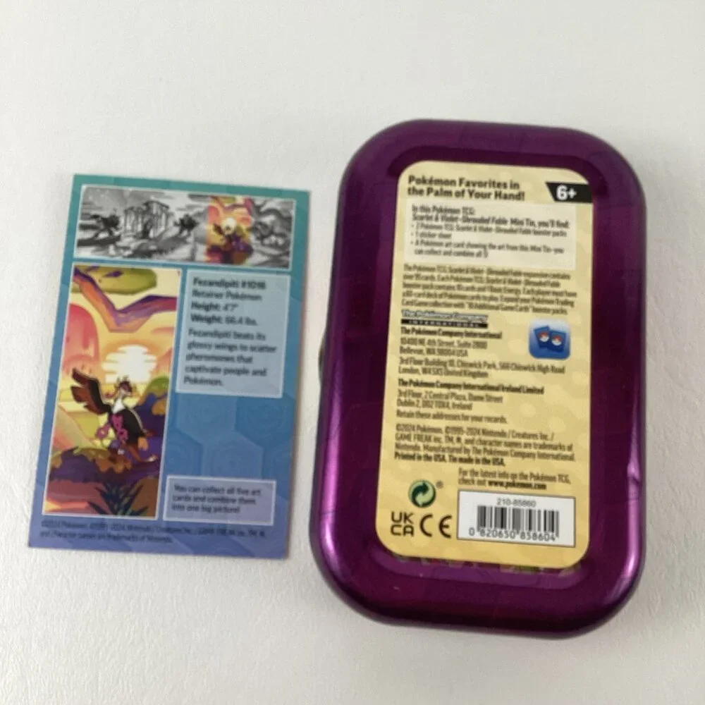 Pokemon Trading Card Game TCG Collectible Storage Tins Lot Cards Coins 2024